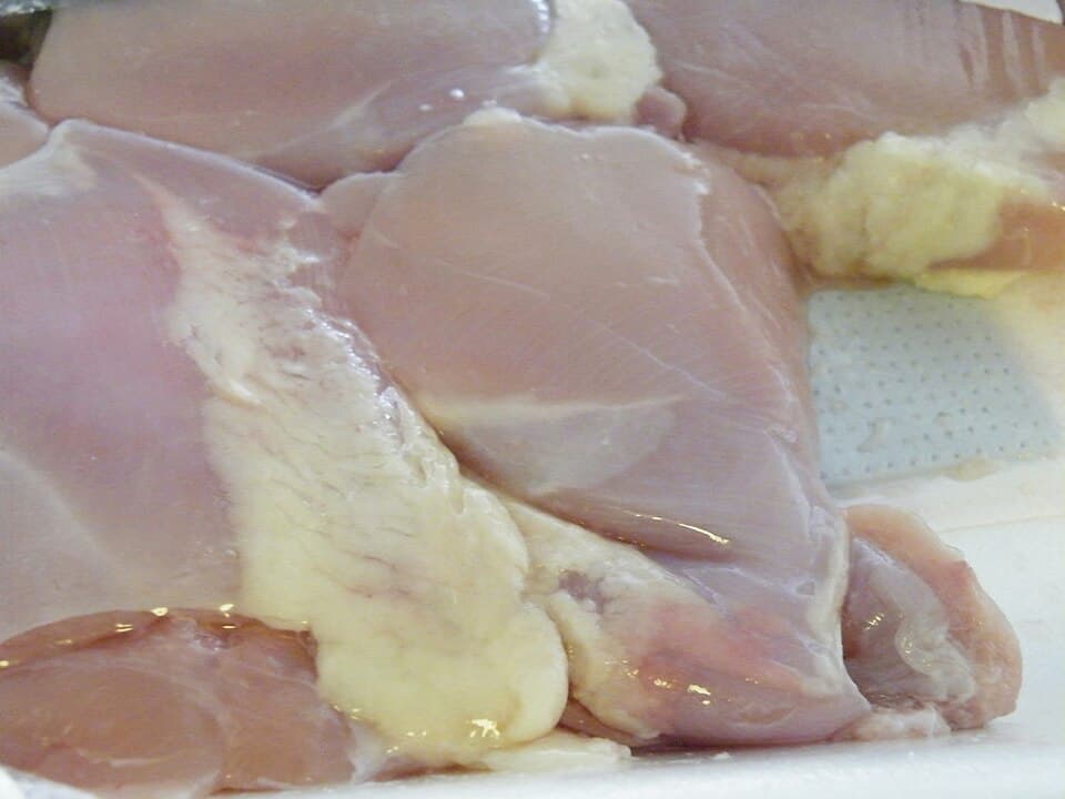 Raw boneless chicken thighs