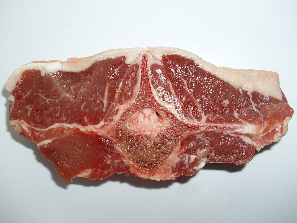 Raw lamb chop